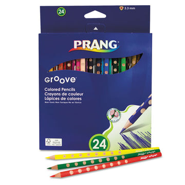 Prang® Groove Colored Pencils, 3.3 Mm, 2b (#1), Assorted Lead-barrel Colors, 24-pack freeshipping - TVN Wholesale